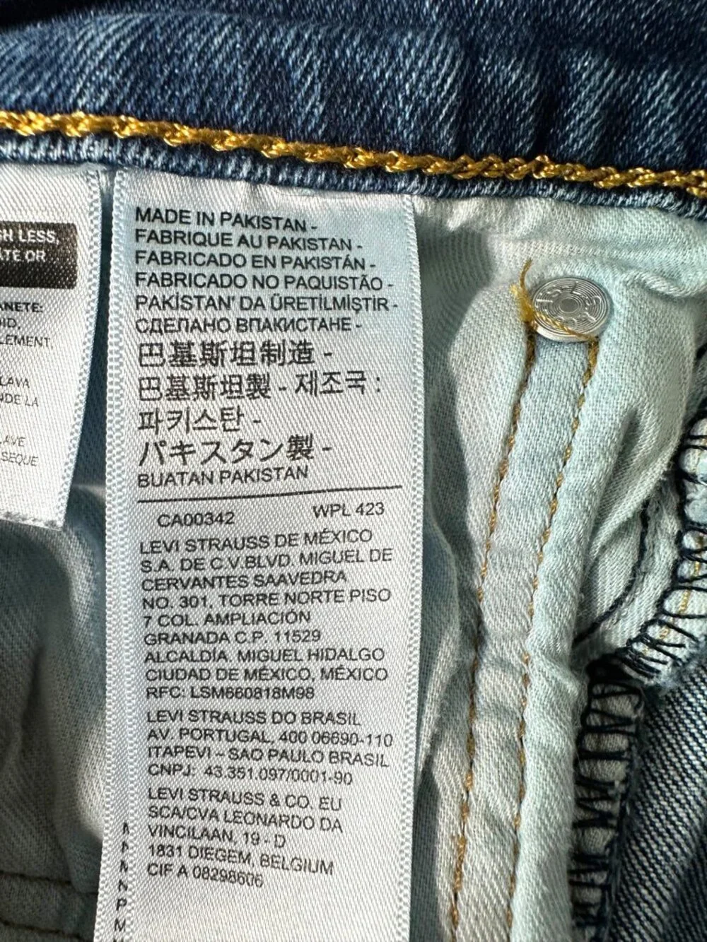 Levi’s 505 Jeans Men’s 32x30 Blue Solid Regular Fit Y2K